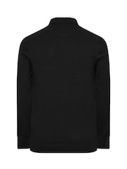 BadRhino Big & Tall Black 100% Cotton Cable Knitted Jumper - Image 3 of 3