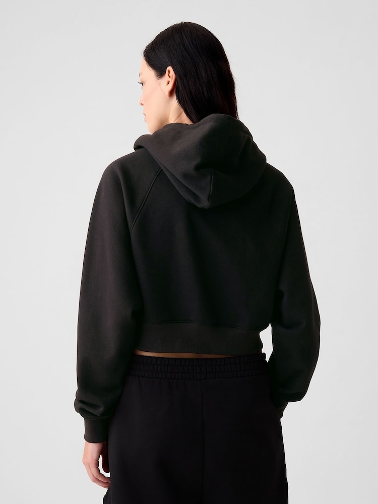 Gap Black Vintage Soft Cropped Hoodie - Image 2 of 3