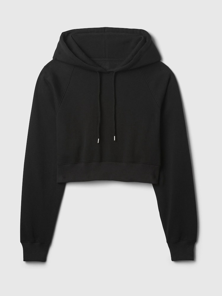Gap Black Vintage Soft Cropped Hoodie - Image 3 of 3 Gap Black Vintage Soft Cropped Hoodie - Image 3 of 3