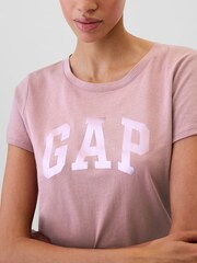 Gap Pink Logo Short Sleeve Crew Neck T-Shirt - Image 4 of 5