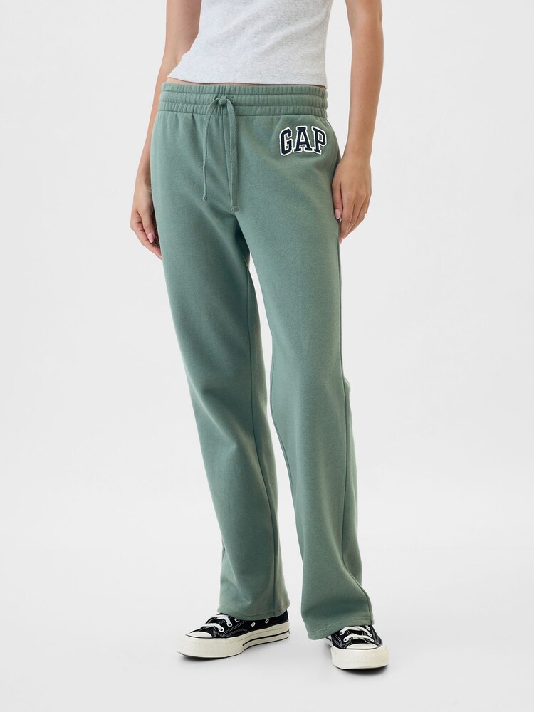 Gap Green Logo Straight Leg Joggers - Image 1 of 5 Gap Green Logo Straight Leg Joggers - Image 1 of 5