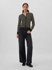 Gap Black/White Stripe Long Sleeve Crew Neck Cardigan - Image 3 of 5