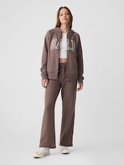 Gap Brown Logo Zip Up Hoodie - Image 4 of 5