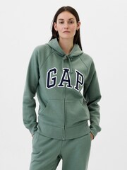 Gap Green Logo Zip Through Hoodie - Image 1 of 5