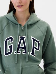 Gap Green Logo Zip Through Hoodie - Image 4 of 5