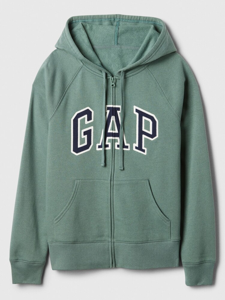 Gap Green Logo Zip Through Hoodie - Image 5 of 5