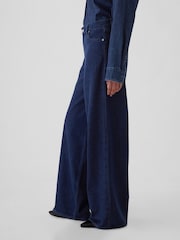 Gap Dark Blue Mid Rise UltraSoft Baggy Jeans - Image 3 of 8