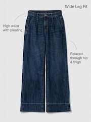 Gap Dark Blue High Waisted Wide Leg Jeans - Image 2 of 9
