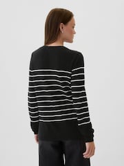 Gap Black Ribbed Crew Neck Bella Jumper - Image 2 of 5