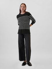 Gap Black Ribbed Crew Neck Bella Jumper - Image 3 of 5