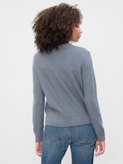 Gap Light Blue Cable-Knit Crew Neck Jumper - Image 2 of 4
