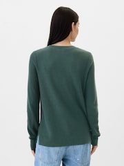 Gap Green Textured Crew Neck Bella Jumper - Image 2 of 5