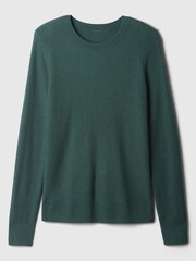 Gap Green Textured Crew Neck Bella Jumper - Image 5 of 5