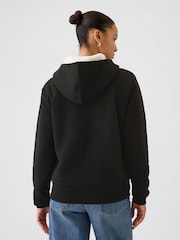 Gap Black Relaxed Logo Sherpa-Lined Zip Hoodie - Image 2 of 5