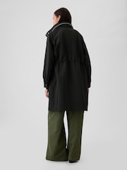 Gap Black Nylon Parka Jacket - Image 2 of 5