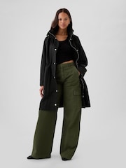 Gap Black Nylon Parka Jacket - Image 3 of 5