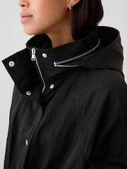 Gap Black Nylon Parka Jacket - Image 4 of 5