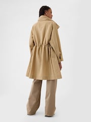 Gap Beige Nylon Parka Jacket - Image 2 of 5