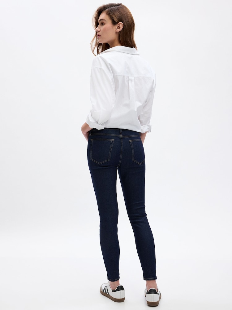 Azul oscuro - Jeggings tobilleros de tiro medio Favourite de Gap - Imagen 2 de 5 Azul oscuro - Jeggings tobilleros de tiro medio Favourite de Gap - Imagen 2 de 5
