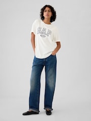 Gap White Cotton Logo Short Sleeve Sport T-Shirt - Image 3 of 5