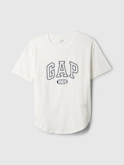 Gap White Cotton Logo Short Sleeve Sport T-Shirt - Image 5 of 5