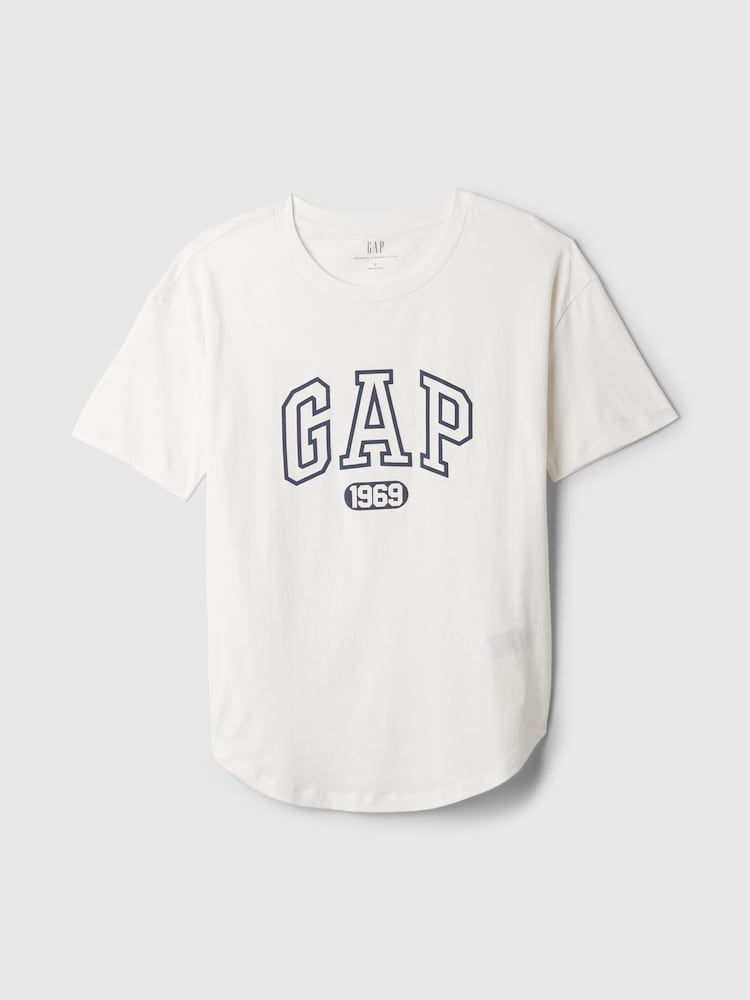 Gap White Cotton Logo Short Sleeve Sport T-Shirt - Image 5 of 5