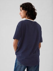 Gap Blue Cotton Logo Short Sleeve Sport T-Shirt - Image 2 of 5