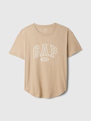 Gap Beige Cotton Logo Short Sleeve Sport T-Shirt - Image 5 of 5