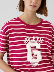 Gap Red Stripe Cotton Logo Short Sleeve Sport T-Shirt - Image 2 of 2