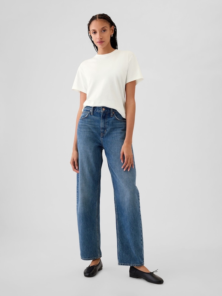 Gap White Crew Neck Short Sleeve Oversized T-Shirt - Image 3 of 4