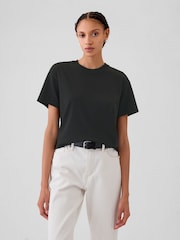 Gap Black Crew Neck Short Sleeve Oversized T-Shirt - Image 1 of 4
