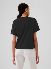 Gap Black Crew Neck Short Sleeve Oversized T-Shirt - Image 2 of 4