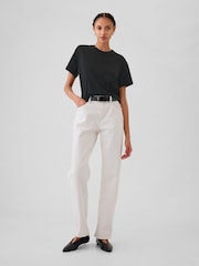 Gap Black Crew Neck Short Sleeve Oversized T-Shirt - Image 3 of 4