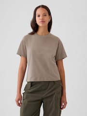 Gap Brown Crew Neck Short Sleeve Oversized T-Shirt - Image 1 of 5