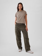 Gap Brown Crew Neck Short Sleeve Oversized T-Shirt - Image 3 of 5