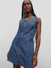 Gap Blue Denim Mini Dress - Image 6 of 7