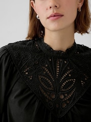 Gap Black Crochet Long Sleeve Top - Image 4 of 5