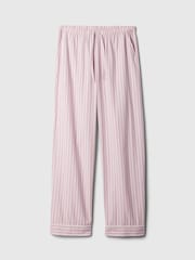 Gap Pink Stripe 100% Cotton Poplin Pyjama Bottoms - Image 4 of 4
