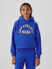Azul - Sudadera deportiva con capucha con el logotipo de Gap (4-13 años) - Imagen 3 de 5