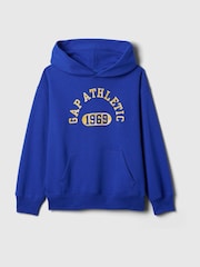 Azul - Sudadera deportiva con capucha con el logotipo de Gap (4-13 años) - Imagen 4 de 5