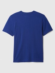 Gap Blue Green Cotton Logo Short Sleeved T-Shirt (4-13yrs) - Image 2 of 2
