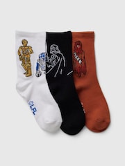 Gap Red Kids 3 Pack Star Wars Crew Socks - Image 1 of 1