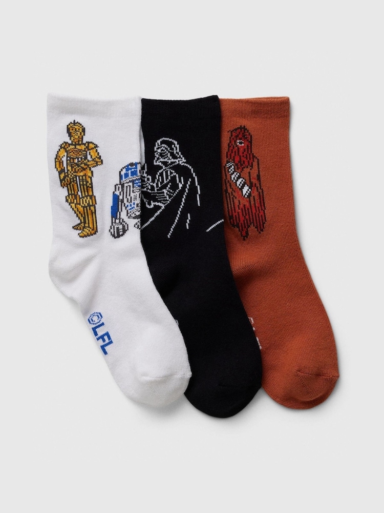 Gap Red Kids 3 Pack Star Wars Crew Socks - Image 1 of 1