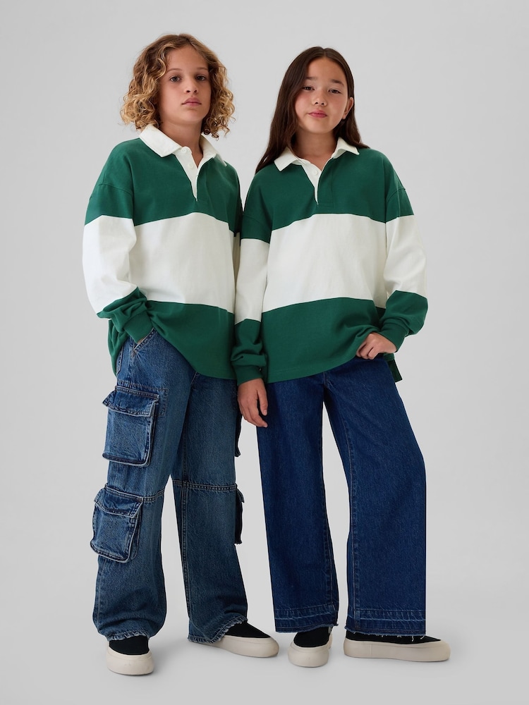 Gap Green/White Rugby Shirt (4-13yrs) - Image 1 of 5 Gap Green/White Rugby Shirt (4-13yrs) - Image 1 of 5