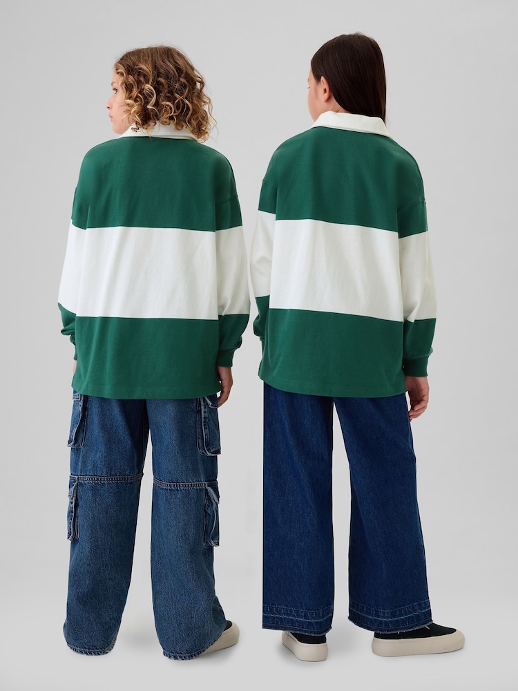 Gap Green/White Rugby Shirt (4-13yrs) - Image 2 of 5