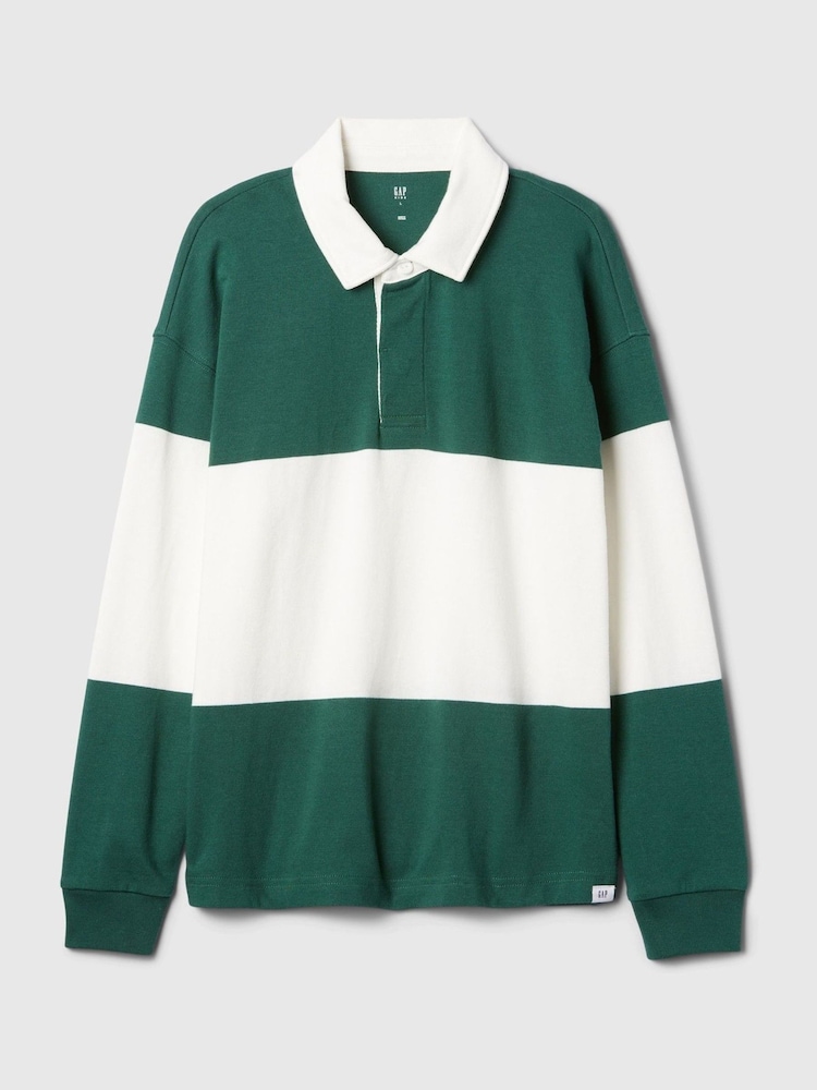 Gap Green/White Rugby Shirt (4-13yrs) - Image 5 of 5 Gap Green/White Rugby Shirt (4-13yrs) - Image 5 of 5