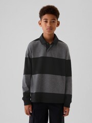 Gap Black/Grey Rugby Shirt (4-13yrs) - Image 3 of 5