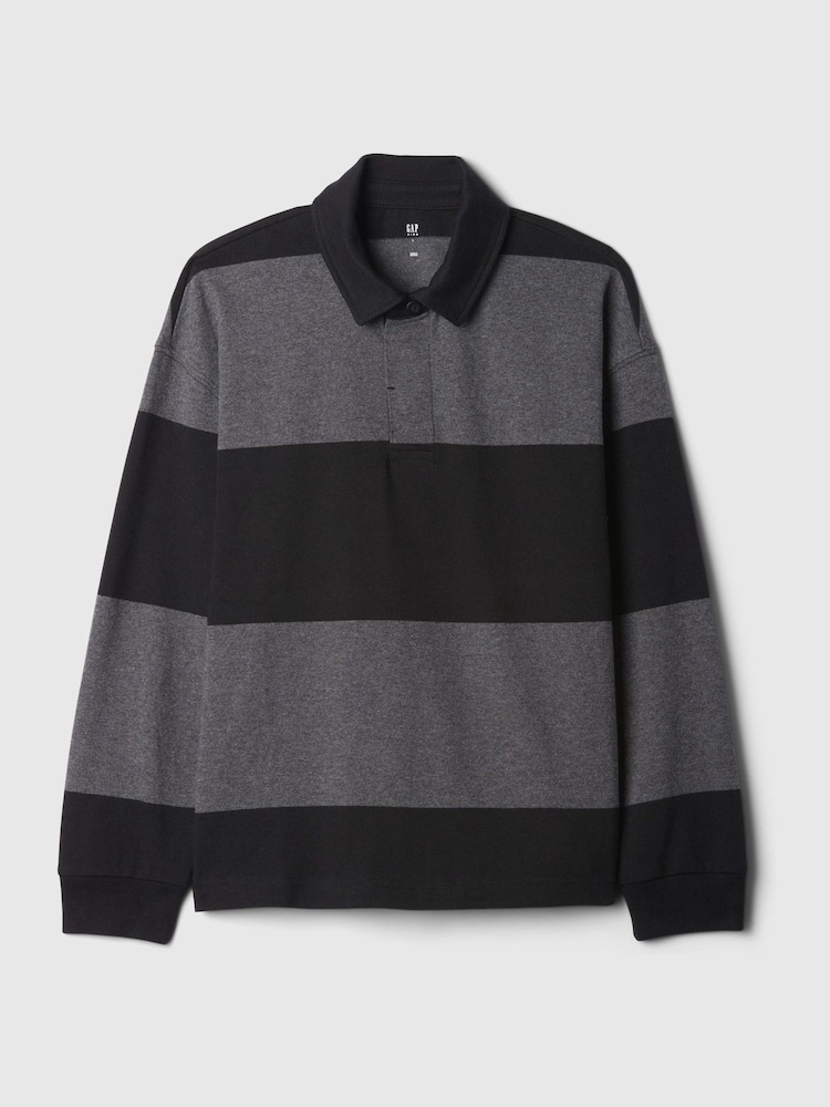 Gap Black/Grey Rugby Shirt (4-13yrs) - Image 5 of 5