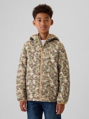 Gap Green Camo Cold Control Water Resistant Puffer Jacket (4-13yrs) - Image 1 of 6
