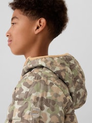 Gap Green Camo Cold Control Water Resistant Puffer Jacket (4-13yrs) - Image 4 of 6